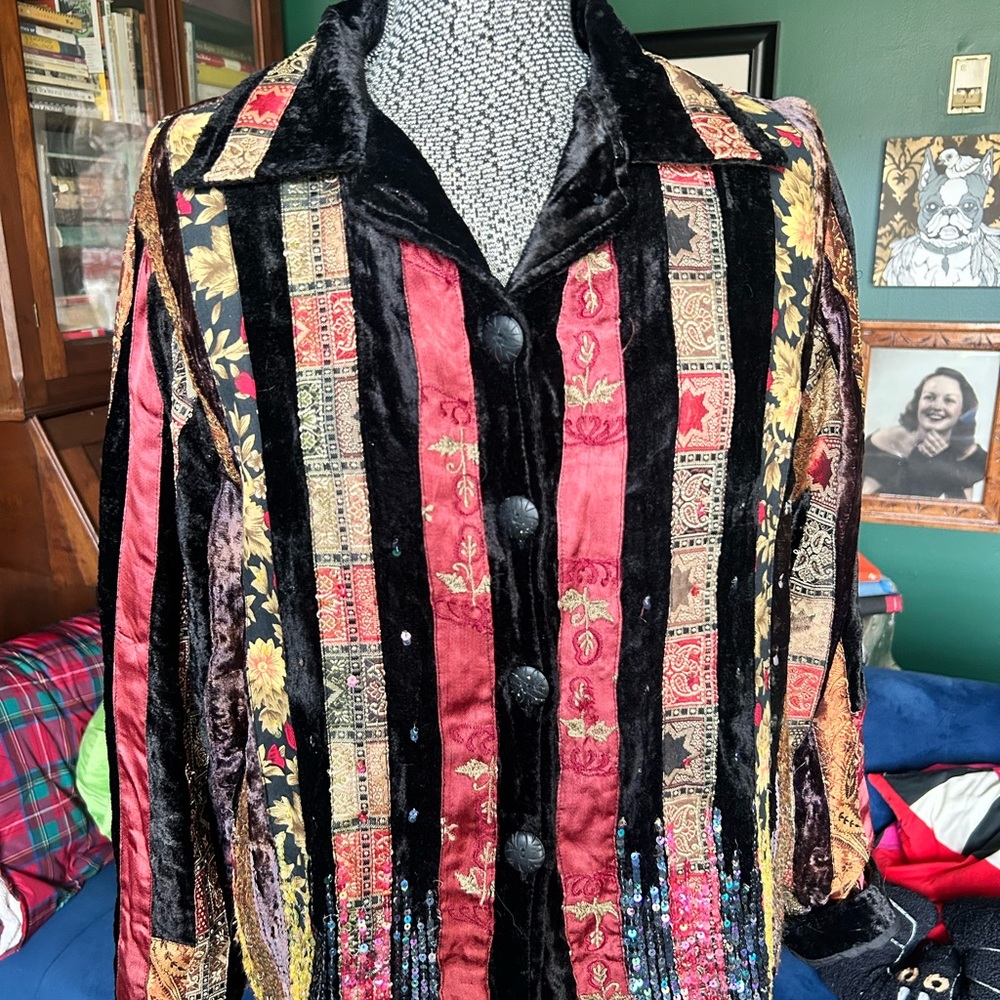 Vintage Coldwater Creek Black Velvet Jacket